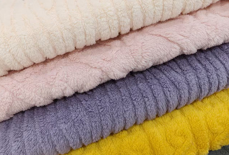 280gsm 185cm Double-sided three-dimensional jacquard soft cotton velvet fabric