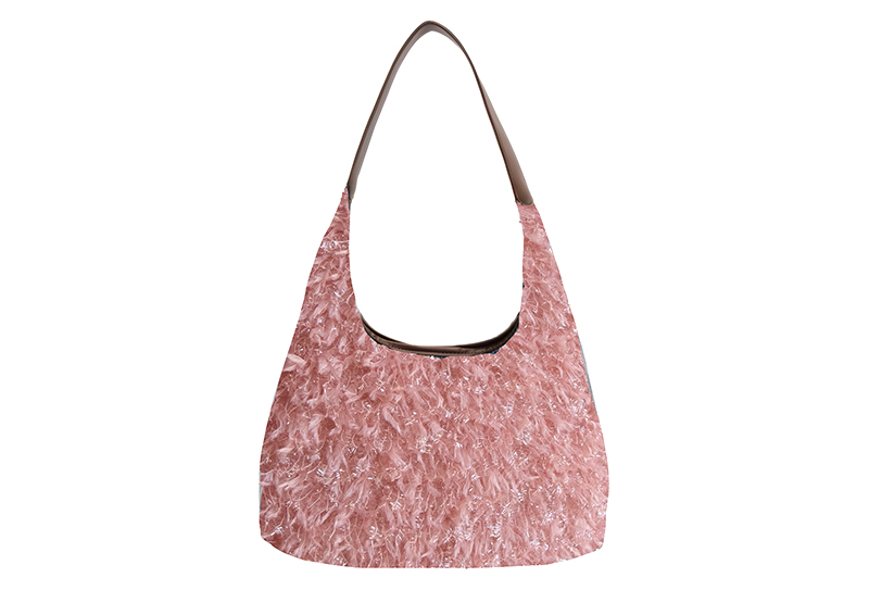 400mg*155cm Bright silk down curly velvet fabric suitable for bags/hats