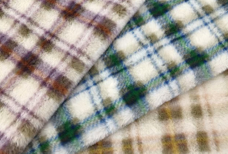 500g 160cm Rabbit fur printed merlot fabric