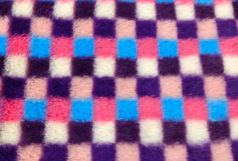 500mg 160cm Colorful plaid rabbit fur print plush fabric 500mg 160cm Colorful plaid rabbit fur print plush fabric