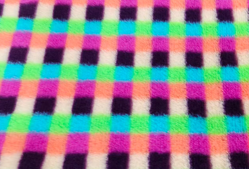 500mg 160cm Colorful plaid rabbit fur print plush fabric 500mg 160cm Colorful plaid rabbit fur print plush fabric