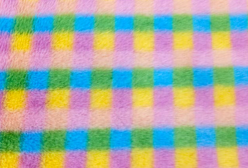 500mg 160cm Colorful plaid rabbit fur print plush fabric 500mg 160cm Colorful plaid rabbit fur print plush fabric