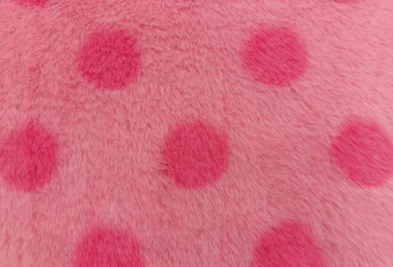500mg 160cm Rabbit fur printed polka dot fabric 500mg 160cm Rabbit fur printed polka dot fabric