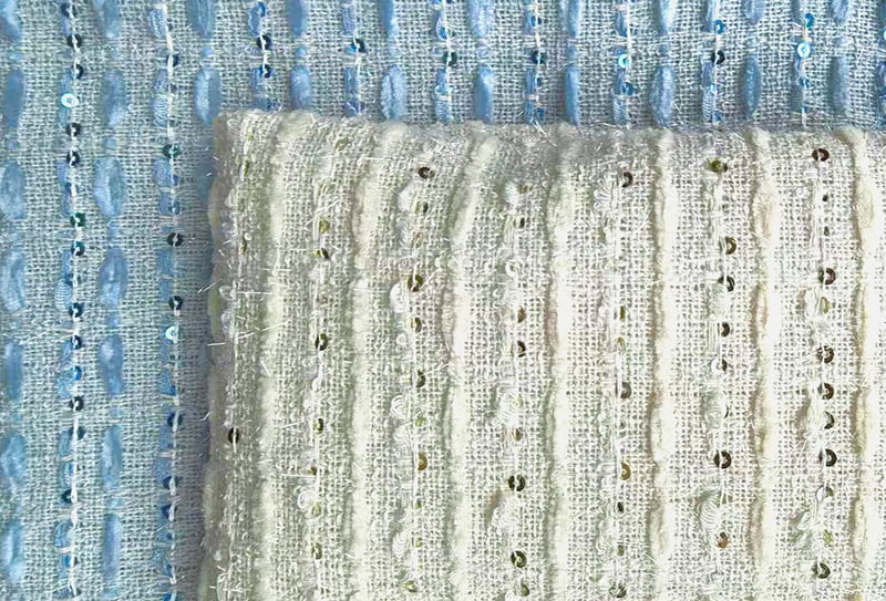 425mg 148cm Wrinkle-resistant and wear-resistant tweed fabric woven fabric/chanel-inspired fabric 897331